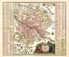 Historische Karte: Dresden mit Umgebung, um 1757 - gerollt