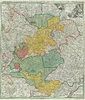 Historische Karte: Oberer und größerer Teil von FRANKEN 1707 (Plano)