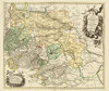 Hist. Karte: Fürstentum Halberstadt Harz 1760 PLANO