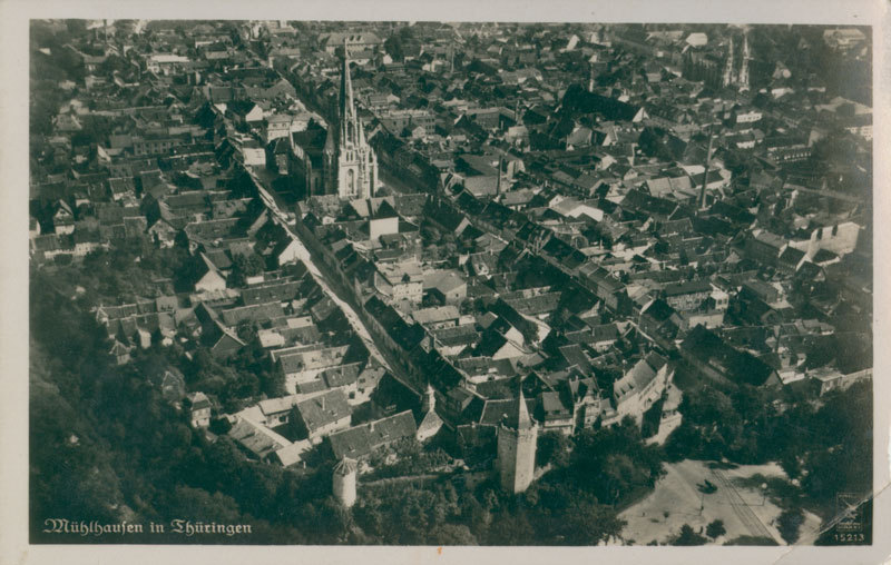 [+BOOKL] ANSICHTSKARTE [Original]: Mühlhausen in Thüringen 1937 - Fliegeraufnahme