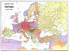 Historische Karte: EUROPA im April 1939 (gerollt)
